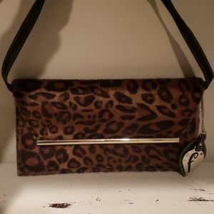 Fortuna valentino leopard clutch/shoulder bag